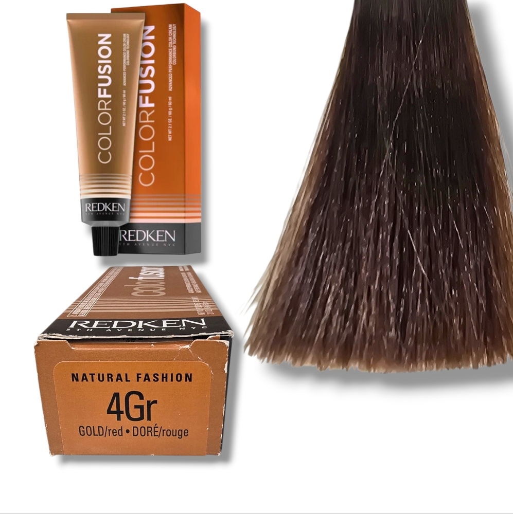 🤑 Redken Color Fusion Permanent Hair Color Cream 4Gr Gold/Red